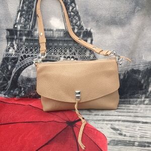 Rebecca Minkoff's Darren Top Zip Shoulder Bag Caramello